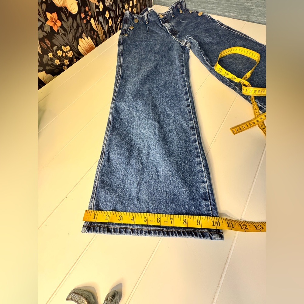 Zara Sailor Denim Jeans US 6 Wide Leg High Waist EUC - Picture 9 of 13